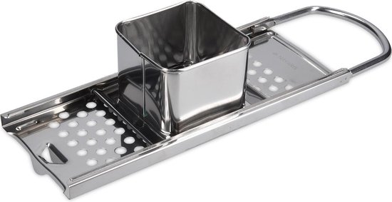 Navaris spätzlerasp - Spätzle maker van roestvrij staal - Rasp om spaetzle mee te maken - Met comfortabele handgreep - Vaatwasserbestendig van Navaris — afbeelding 4