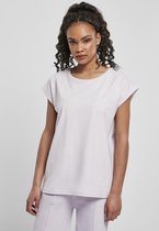 Urban Classics Dames Tshirt -S- Organic Extended Shoulder Paars