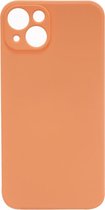 Shop4 - iPhone 13 mini Hoesje - Zachte Back Case TPU Siliconen Mat Oranje