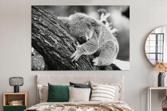 Tableau sur toile Koala - Arbre - Dormir - Enfants - Garçons - Meiden - 180x120 cm - Décoration murale XXL