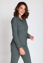 Grijze Blouse van Je m'appelle - Dames - Travelstof - Maat 2XL - 5 maten beschikbaar