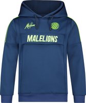Malelions Junior Sport Warming Up Hoodie - Navy/Green - 12 | 152