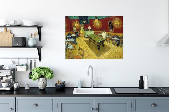 Poster Het nachtcafé - Vincent van Gogh - 80x60 cm