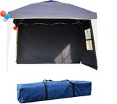 partytent 3x3 - GOJOOASIS Pop Up Folding Gazebo 3 x 3 m Folding Tent 100% Waterproof Party Tent Gazebo UV Protection 50+ with 2 Side Panels and Carry Bag(WK 02130)