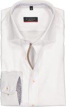 ETERNA modern fit overhemd - structuur heren overhemd - wit (beige dessin contrast) - Strijkvrij - Boordmaat: 46