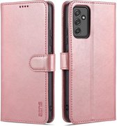Voor Samsung Galaxy A82 5G AZNS Huid Voelen Kalf Textuur Horizontale Flip Lederen Case met Kaartsleuven & Houder & Portemonnee (Rose Goud)