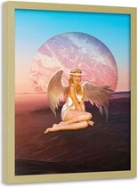 Foto in frame Vrouw als engel, 70x100, multi-gekleurd, Premium print