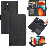 Voor Geschikt voor Xiaomi Redmi Note 10 Pro 5G China / Poco X3 GT Dual-side magnetische gesp horizontale flip lederen tas met houder & kaartsleuven & portemonnee (zwart)