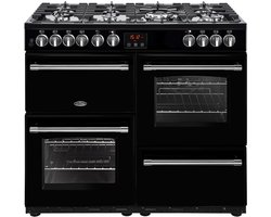 Belling Farmhouse 100DFT Range cooker Gaskookplaat Zwart