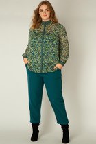 YESTA Velien Blouse - Deep Teal/Multi-Colo - maat X-0(44)