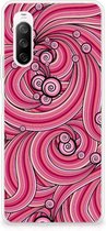 Back Case TPU Siliconen Hoesje Sony Xperia 10 III Smartphone hoesje Swirl Pink