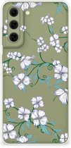 Telefoonhoesje Geschikt voor Samsung Galaxy S21FE Foto hoesje Blossom White