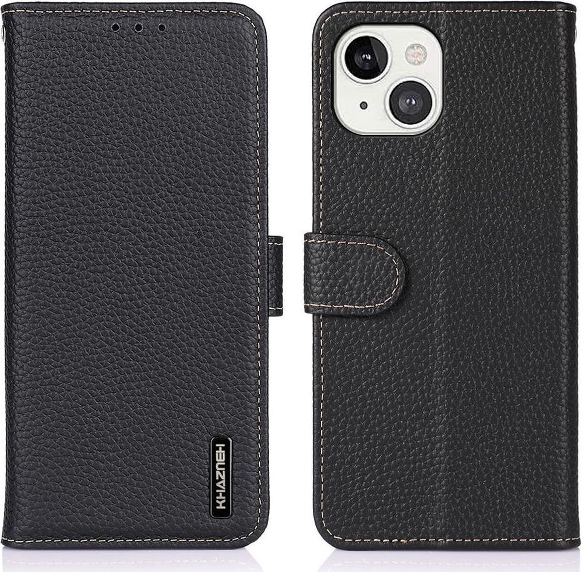 Étui Portefeuille En Cuir Véritable Pour IPhone 15 - Support Intégré, Marque Porter Riley, UK