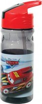 drinkfles Cars junior 500 ml transparant/rood