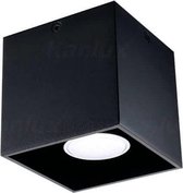 Kanlux S.A. - LED GU10 plafondspot zwart vierkant - Enkelvoudig voor 1 LED GU10 spot