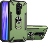 Voor Xiaomi Redmi Note 8 Pro PC + TPU-beschermhoes met 360 graden draaibare ringhouder (donkergroen)