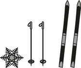 Marianne Design Craftable Mal Skis en sneeuwvlokken CR1252