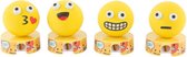 Puntenslijper DKD Home Decor Emoji Geel Rubber Metaal PS (4 pcs)
