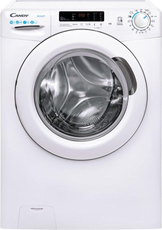 Wasmachine: Candy Wasmachine | Model CS 14102DE/1-S | Vrijstaand | Voorbelading | 10 kg | 1400 rpm | Wit | NFC, van het merk Candy