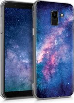 kwmobile telefoonhoesje voor Samsung Galaxy J6 - Hoesje voor smartphone - Melkweg en Sterren design