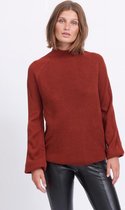 Vila Trui Vioa Turtleneck L/s Knit Top 14063200 Burnt Henna Dames Maat - M
