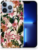 Telefoon Hoesje Geschikt voor iPhone 13 Pro Leuk TPU Back Case Bloemen