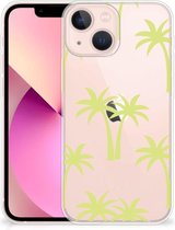 Silicone Case Geschikt voor iPhone13 mini Telefoonhoesje met Naam Palmtrees