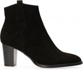 Van Dalen  - Ronda enkellaars op hak suede - Black - 37