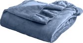 Siretessile Plaid 150 X 200 Cm Flanel Blauwgrijs