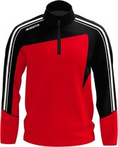 Masita | Zip-Sweater Forza - korte ritssluiting en duimgaten - RED/BLACK - M