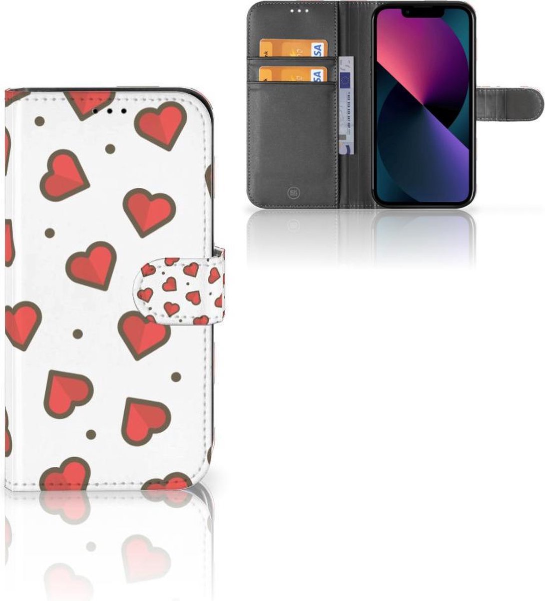Apple iPhone 13 Telefoon Hoesje Hearts