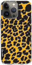 Casetastic Apple iPhone 13 Pro Hoesje - Softcover Hoesje met Design - Leopard Print Yellow Print