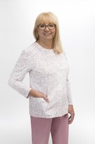 Martel Maria dames pyjama - wit/lichtroze - 100 % katoen L