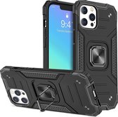 ShieldCase geschikt voor Apple iPhone 13 Pro Max TPU hardcase met ring - zwart