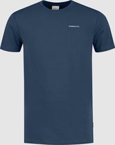 Purewhite -  Heren Regular Fit    T-shirt  - Blauw - Maat M