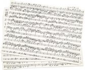 kraft papier muzieknoten zwart/wit 21 x 29,7 cm 10 stuks