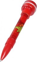pen met stempel stegosaurus junior 12,7 cm rood