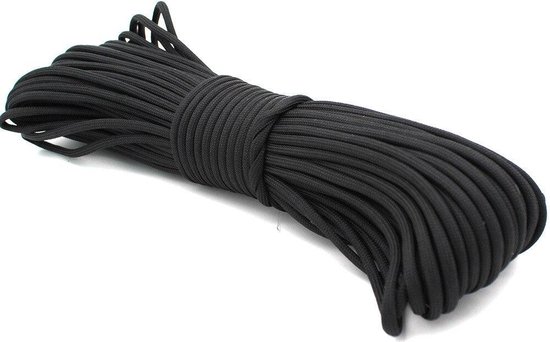 1000 Ft 550 Cord Paracord Spool - Type III Mil-Spec Commercial - 25 Kleuren - Groothandel Paracord (Zwart