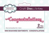 Creative Expressions Stans - 'Congratulations' - 10,3cm x 1,5cm - Set van 2