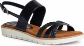 Marco Tozzi Dames Sandaal 2-2-28625-26 844 blauw F-breedte Maat: 40 EU