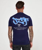JORCUSTOM Graffiti Slim Fit T-Shirt - Navy - Volwassenen - Maat XL