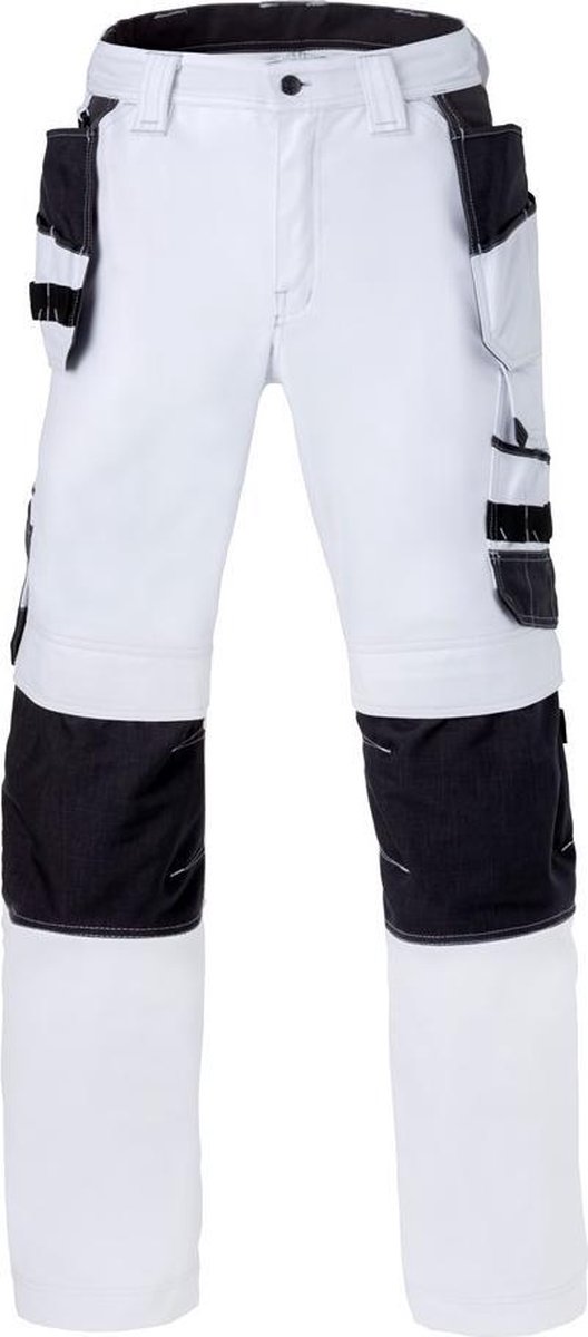 HAVEP Werkbroek kniezakken + gereedschapszakken Attitude 80230 - Wit/Charcoal - 48