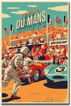 24 Hours Of Le Mans Print Poster Wall Art Kunst Canvas Printing Op Papier Living Decoratie 20x30cm Multi-color