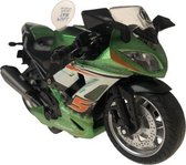motor jongens 12 cm die-cast aluminium groen/oranje