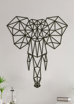 Wanddecoratie Polygon | Olifant