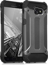 kwmobile hoesje voor Samsung Galaxy A5 (2017) - Hybride telefoonhoesje - Back cover in antraciet / zwart - Transformer design