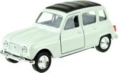 auto Renault 4 wit 10 cm