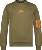 Malelions Junior Captain Crewneck - Army/Orange - 4 |104