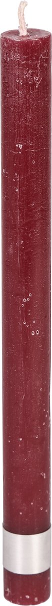 PTMD Diner Kaarsen - H25 x Ø2 cm - Set van 4 - Bordeaux rood