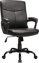 Bureaustoel - Bureaustoel voor volwassenen - Bureaustoel ergonomisch - 65 x 63 x (93-103) cm - Zwart
